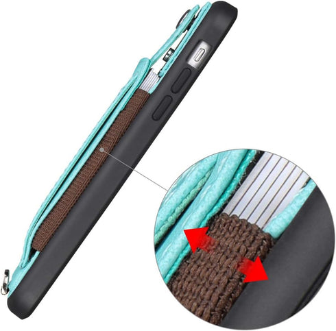 TOOVREN Phone Cover for iPhone 11 Pro Max Wallet Case with Card Holder PU Leather Kickstand Fits iPhone 11 Pro Max Case with Strap Stand Adjustabl...